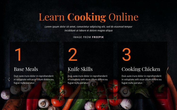 Cooking online courses CSS Template