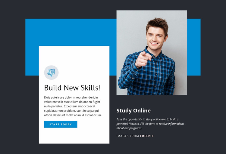Build New Skills Website Mockup