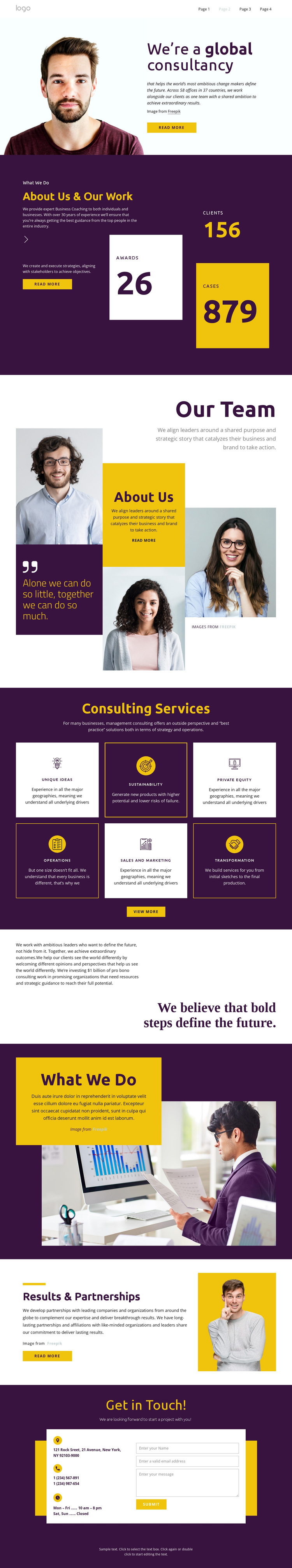 Consultants for big business HTML5 Template
