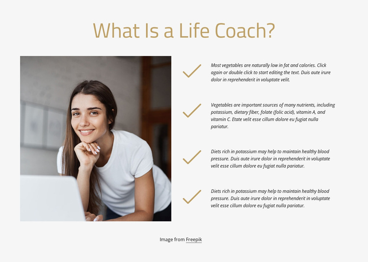 What is a life coach HTML5 Template
