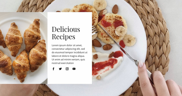 Delicious recipes Website Template