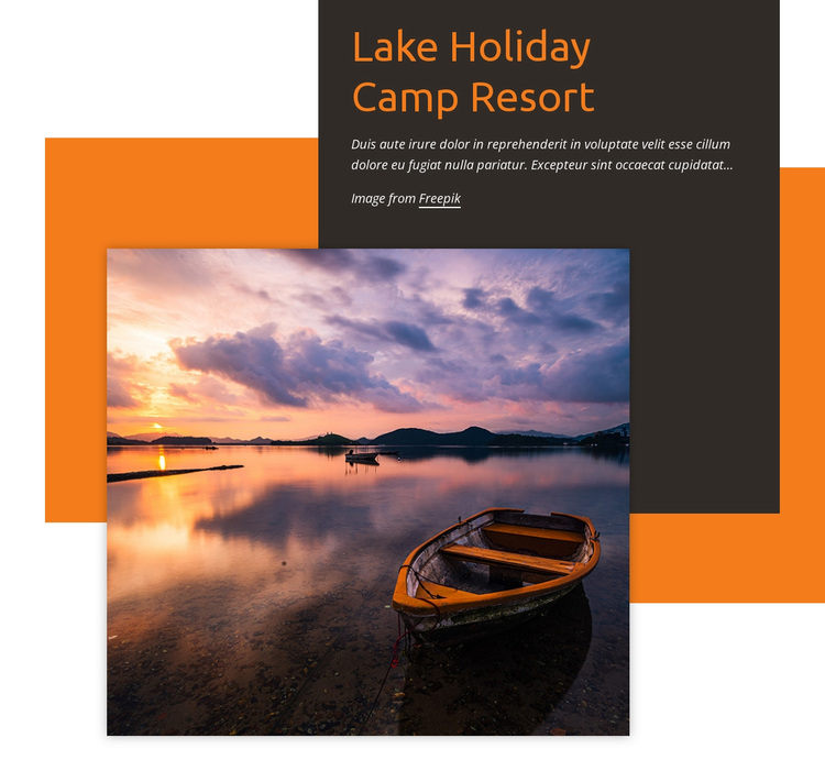 Lake camp resort Joomla Page Builder