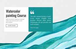 Watercolor Painting Courses Website Template