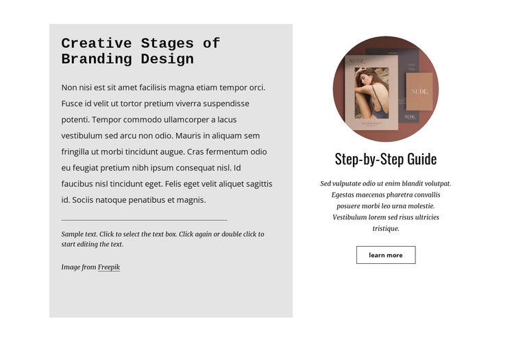Step-by-step guide One Page Template