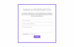 Reservation Form Best Website Design 2021