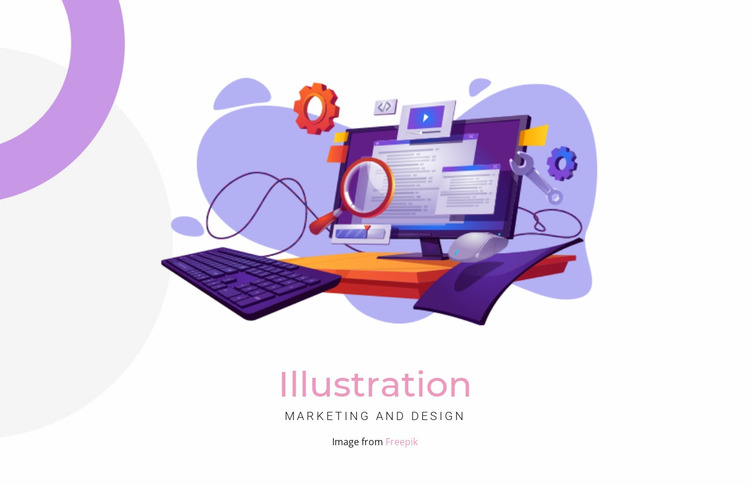 Creation illustration WordPress Website Builder