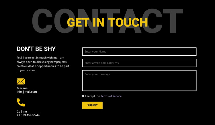 Contacts and get in touch HTML5 Template