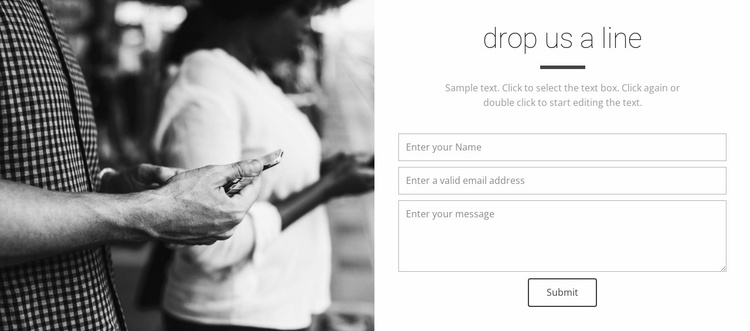 Drop Us A Line Website Template