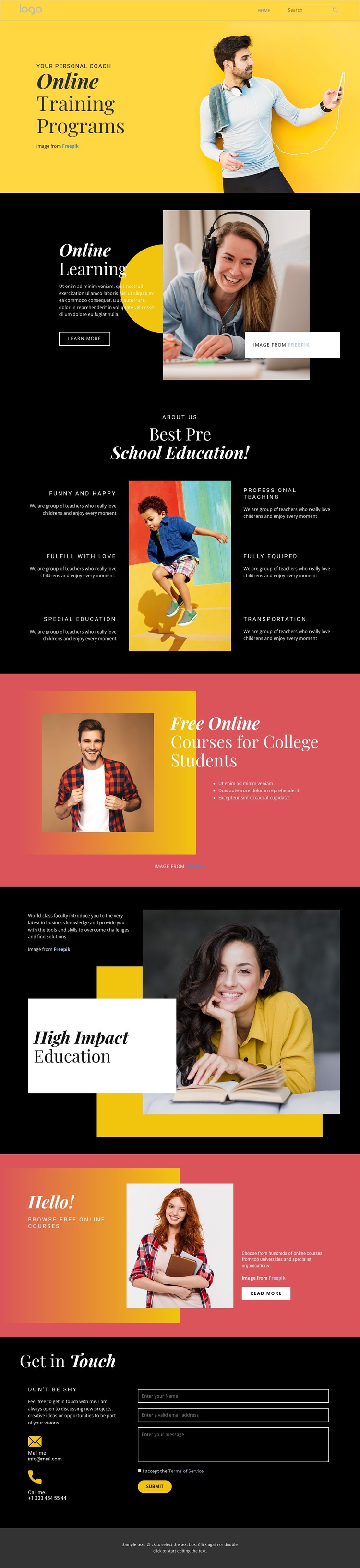 Good online education CSS Template