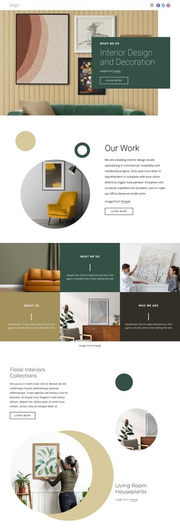 Visualization Of Interiors Web Templates