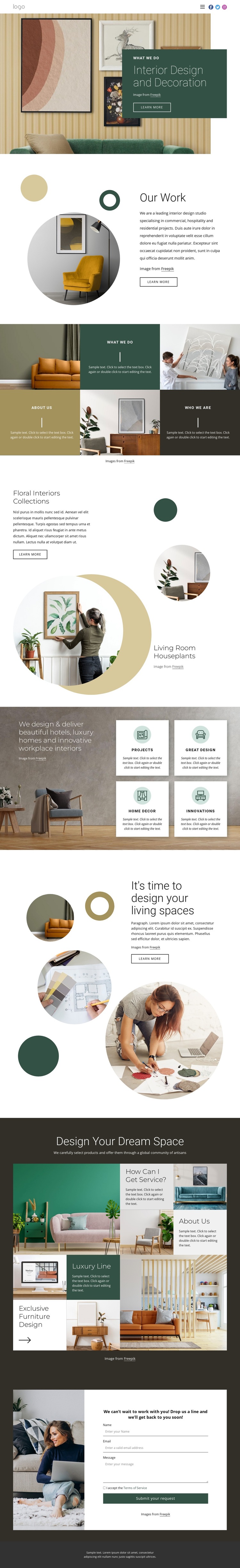 Visualization of interiors HTML5 Template