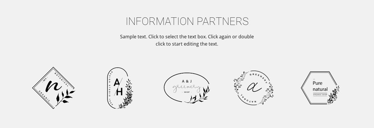 Information our partners One Page Template