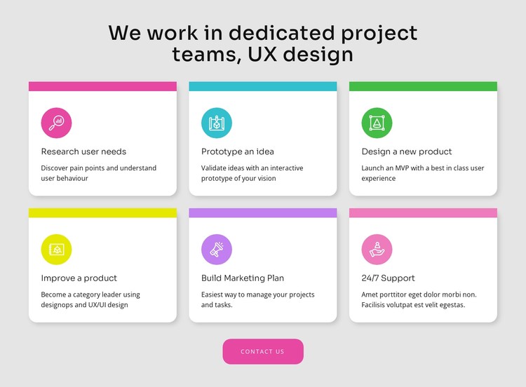 We create amazing projects CSS Template