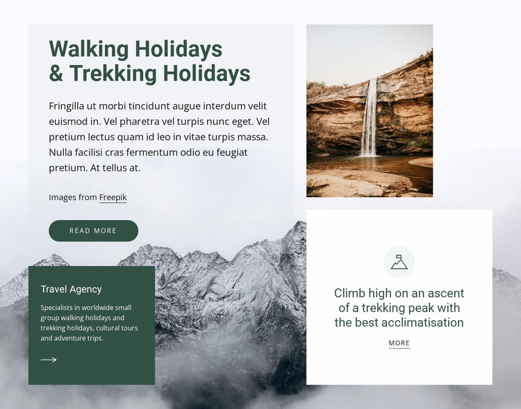 Trekking holidays Website Template