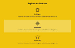 Features List Website Template