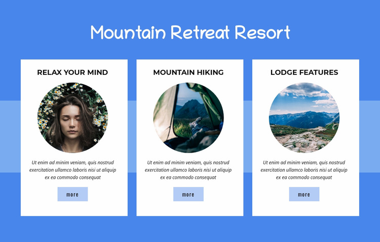 Mountain Retreat Resort Website Design
