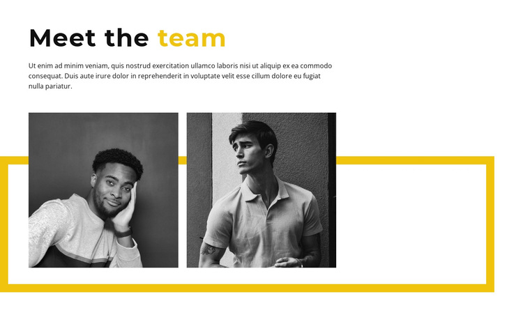 Male part of the team HTML5 Template