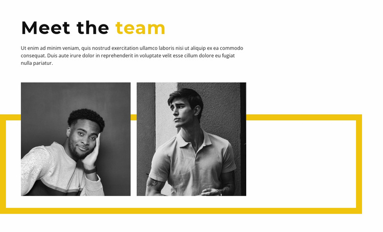 Male part of the team Website Template