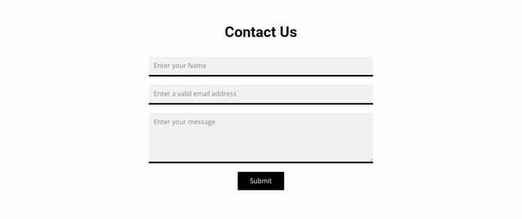 Grey contact form Website Template