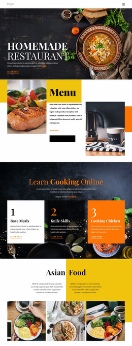 0 Food Restaurant Website Templates