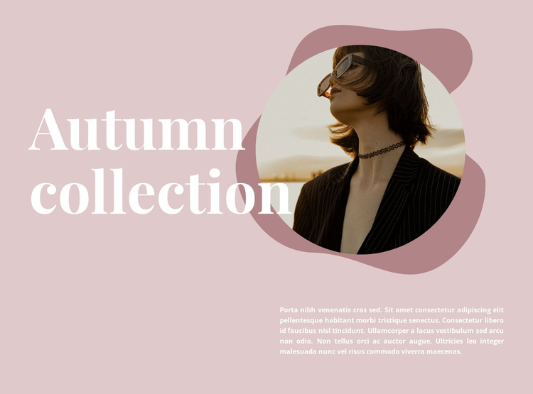 Autumn collection on sale One Page Template