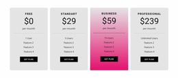 Pricing Table With Gradient Multi-Purpose Blog