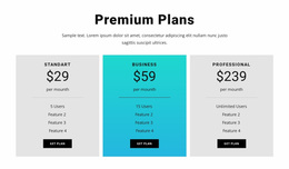 Premium Plans Site Design