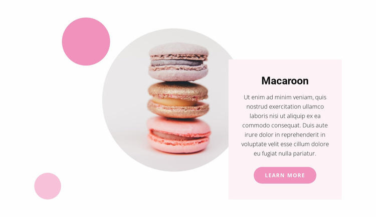 Macaroon recipes Website Template