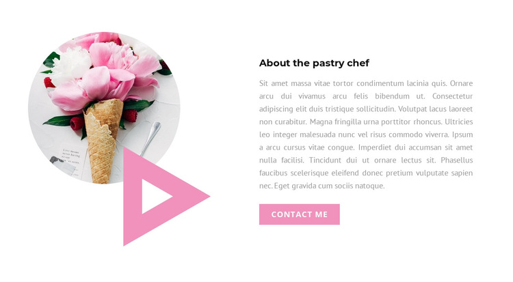 About the pastry chef HTML5 Template
