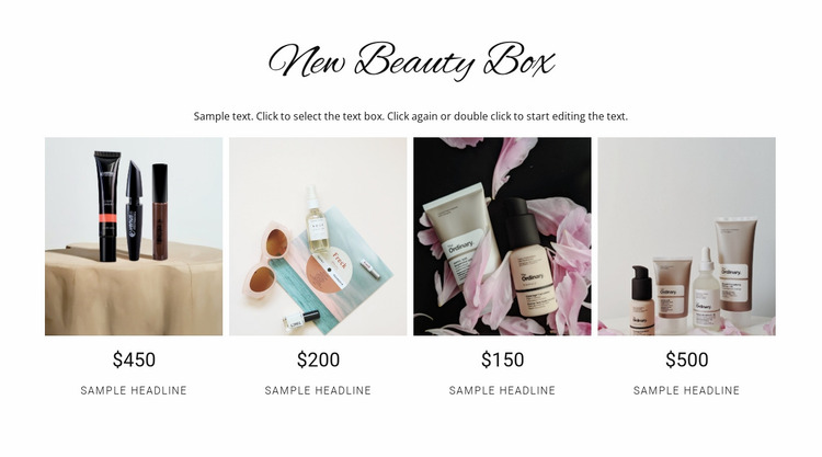 Beauty box Website Mockup