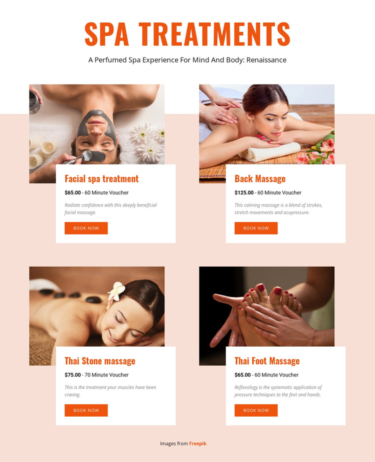 Different spa treatments Joomla Template