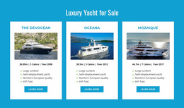 Luxury Yachts For Sale Website Template