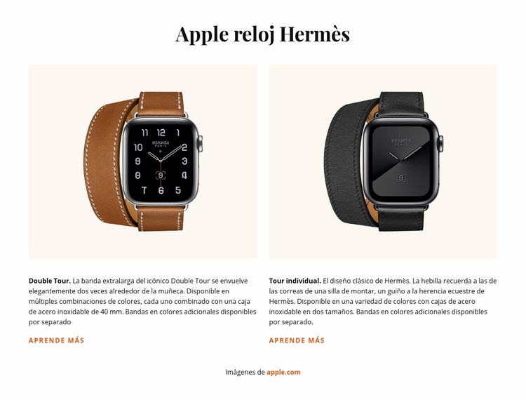 Apple reloj Hermes Página de destino