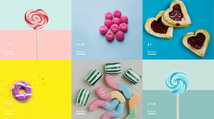 Sweets collection Joomla Template