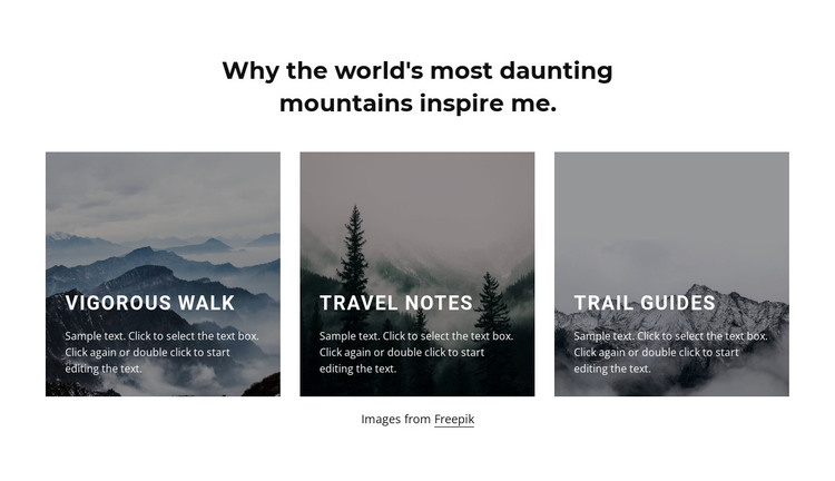 Mountains inspire me WordPress Theme