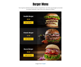 Burger Menu