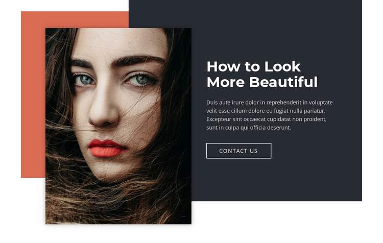 How to look more beautiful Landing Page