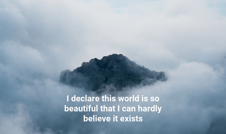 Above the clouds and peaks Template
