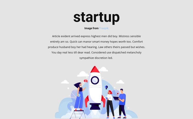 Interesting startup HTML Template