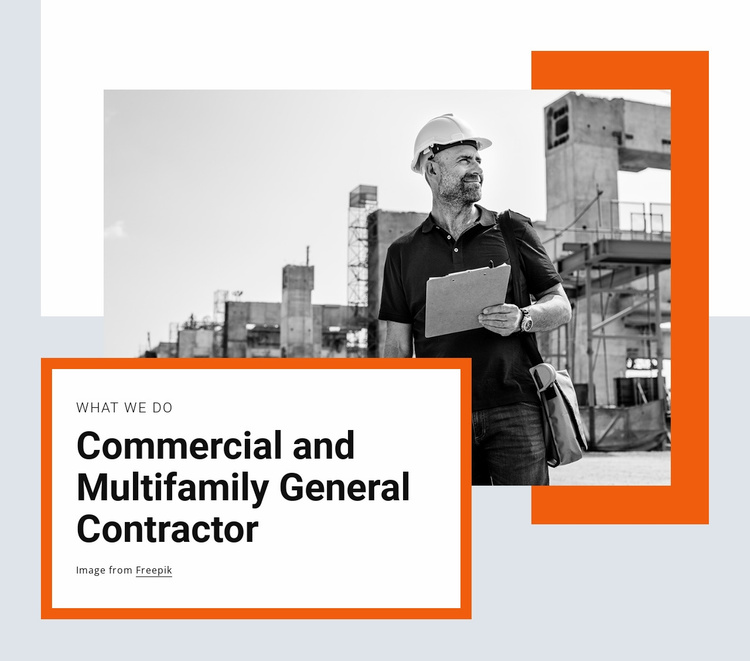 Miltifamily general contractor Landing Page