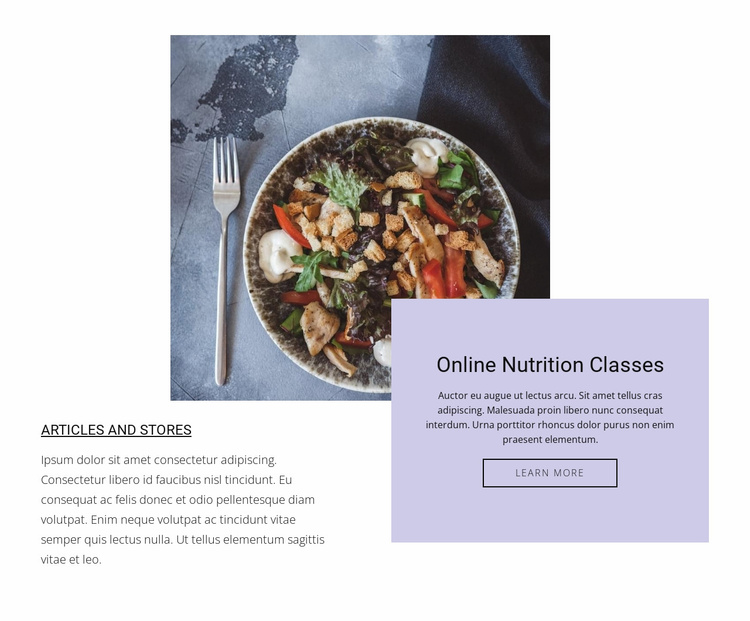 Meat salads Website Template