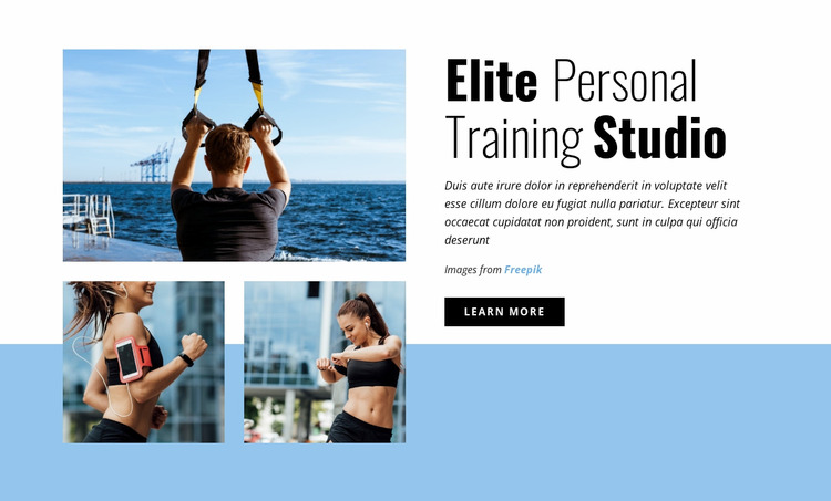 Elite Personal Training Studio‎ WordPress Website Builder