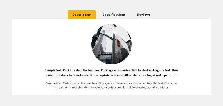 Business tabs HTML Template