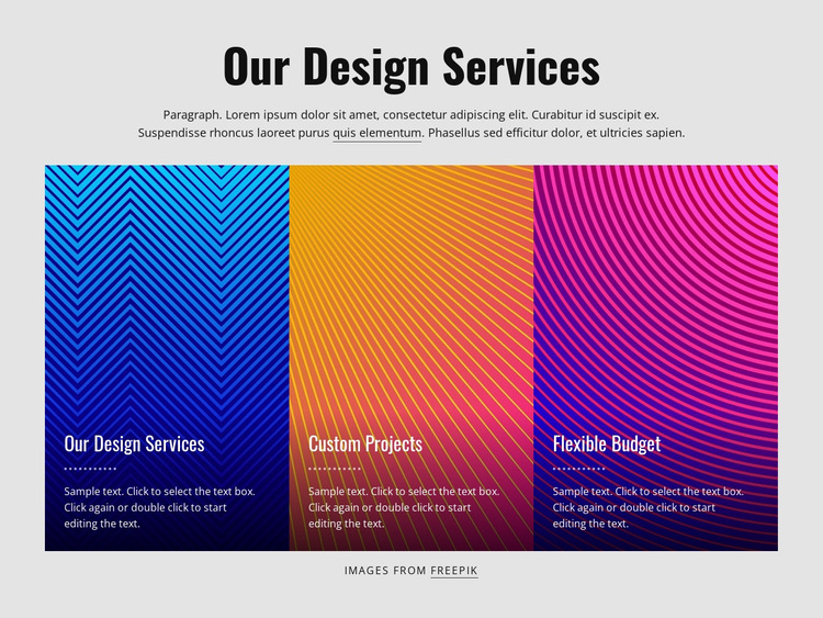 Our design services HTML5 Template