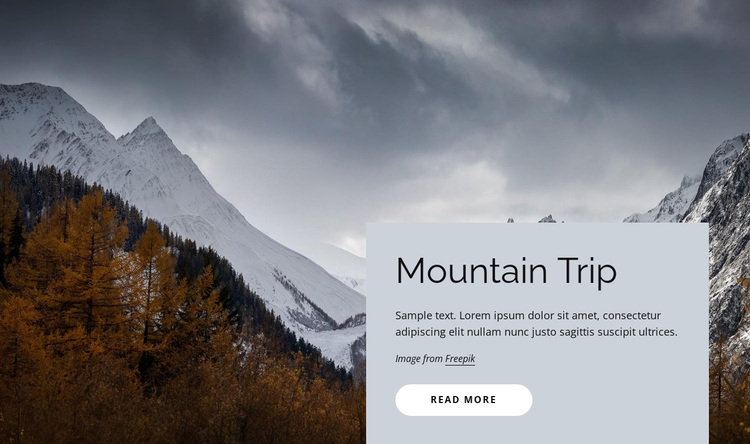 Mountain trip Joomla Page Builder