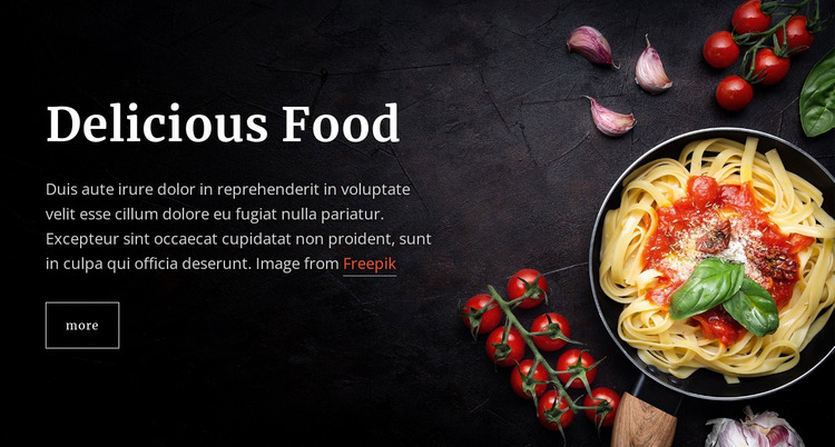 Download Italian Pasta Dishes Website Mockup