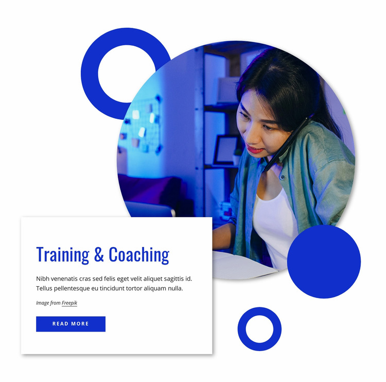 Training amd coaching Website Mockup