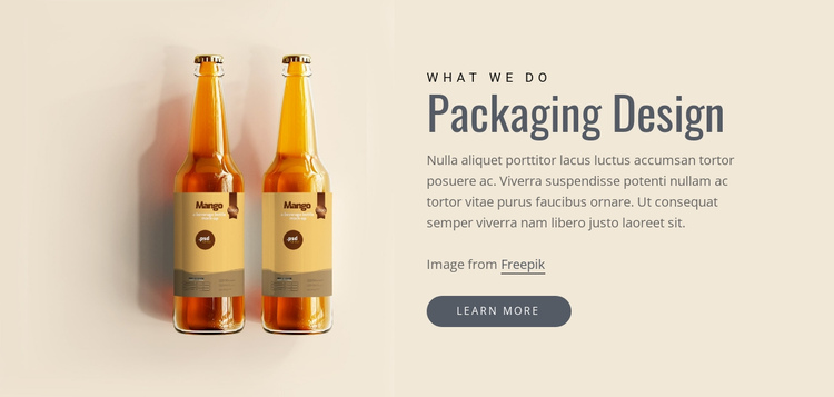 Packaging design One Page Template