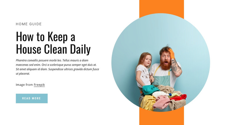 How to keep house clean daily HTML Template