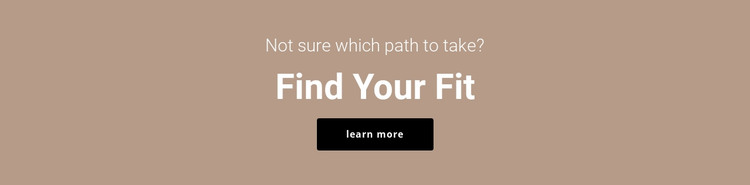 Find your fit HTML Template